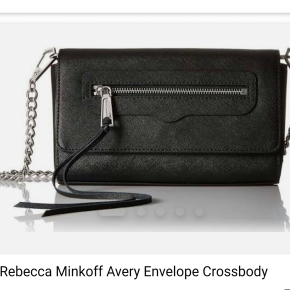 Rebecca Minkoff black avery envelope crossbody - Picture 1 of 7